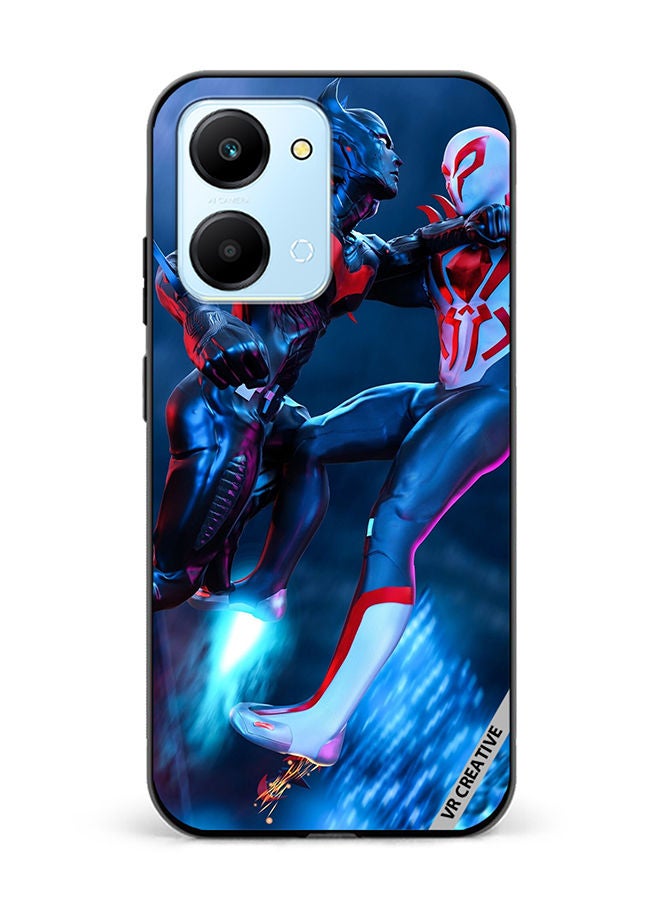 VR CREATIVE Protective Case Cover For Honor Play7T Spiderman Vs Batman Design Multicolour - Image 1
