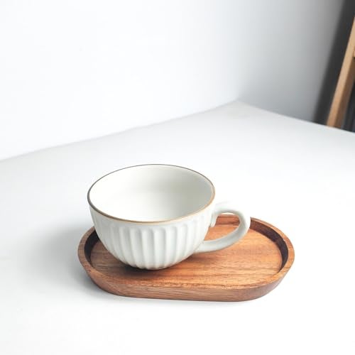 Vandroop Mini Serving Trays for Parties, Small Decorative Tray for Tea＆Coffee, Oval Wooden Plates for Serving Food for Appetizer＆Vegetables for Bathroom 7.8"×4.6" (Acacia, Set of 2) - Image 2