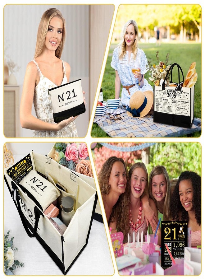 YeohJoy Birthday Gifts for Girls Canvas Tote Bag, Unique Birthday Gifts for Wife Daughter Friends Mom Sister Her, White - Image 5