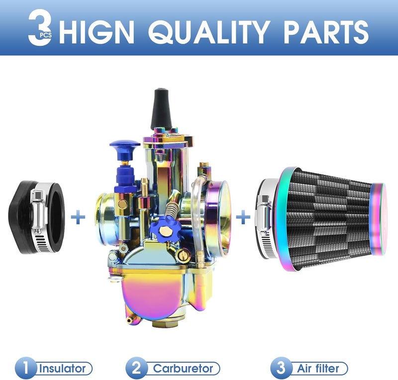 YWLUWEI P-W-K 28mm Carburetor Kit with Air Filter for Dirt Bikes and ATVs - Image 2