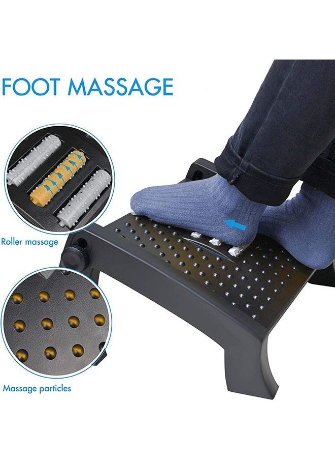 Arabest Under Desk Foot Rest Massage Surface Foot Rest Under Desk Ergonomic Adjustable Footrest Home Office Car Foot Stool Stand with Four Firm Non-Slip Legs  - Image 5