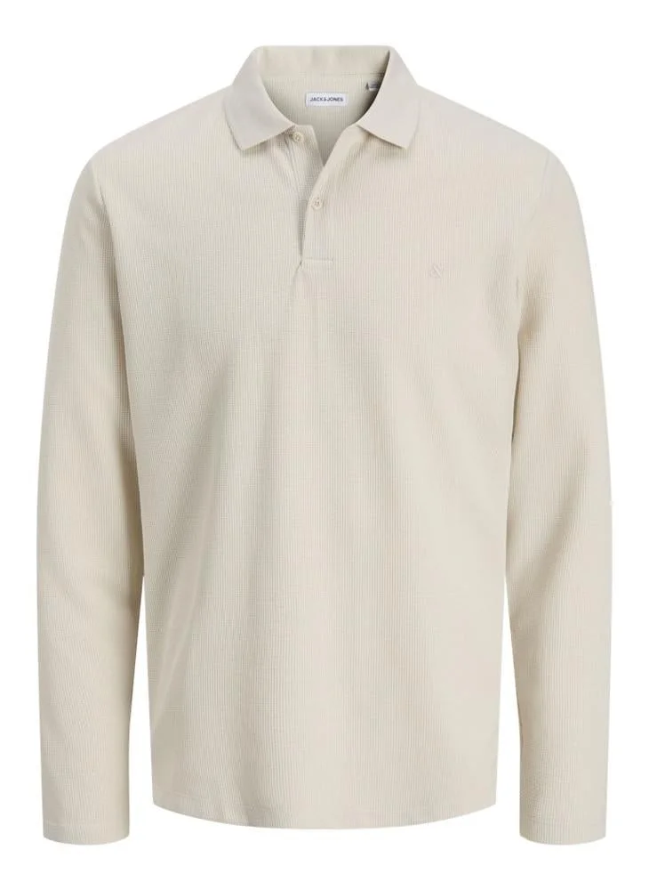 JACK & JONES  Logo Long Sleeve Polo for Men | Best Price UAE