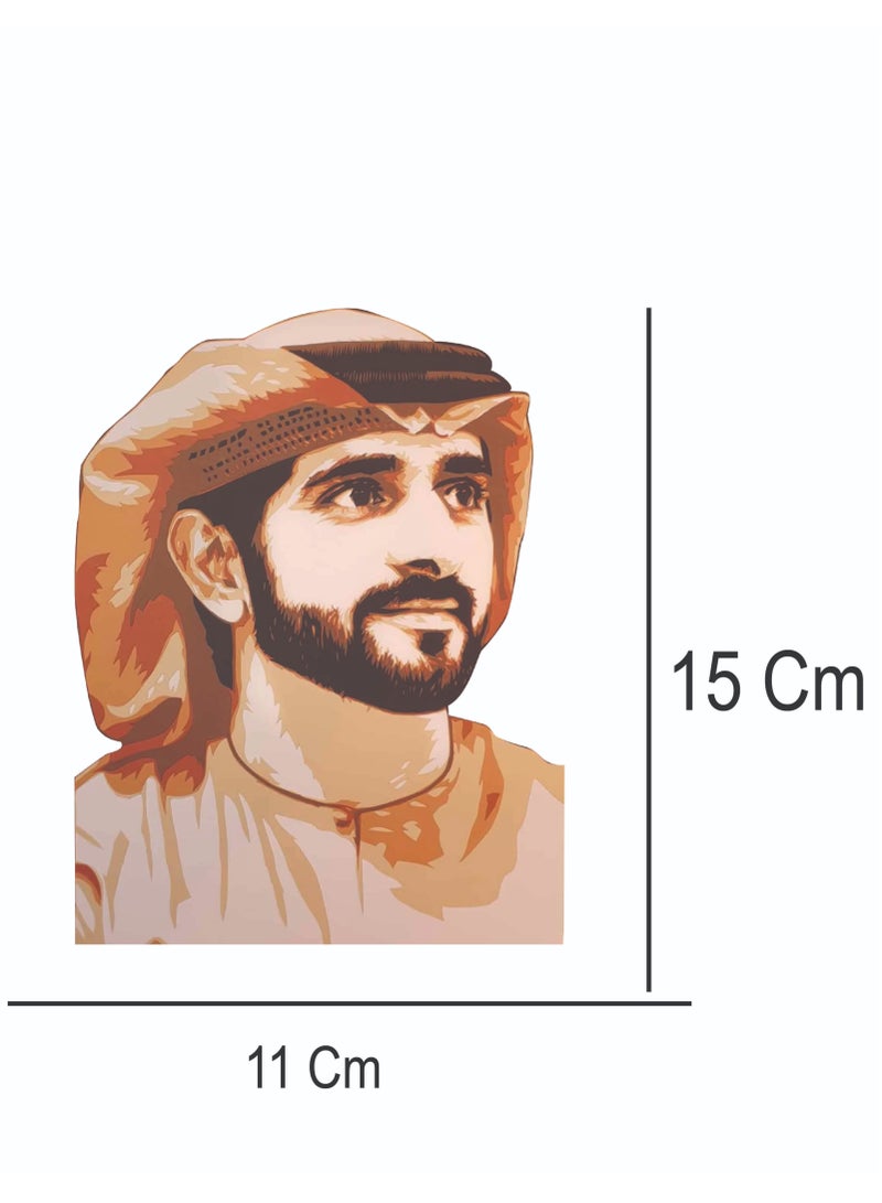 Acnor Sheikh Hamdan bin Mohammed Car Decal Sticker – UAE Crown Prince Vinyl Sticker for Cars, Laptops & Home Décor - Image 1
