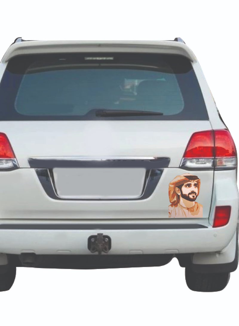 Acnor Sheikh Hamdan bin Mohammed Car Decal Sticker – UAE Crown Prince Vinyl Sticker for Cars, Laptops & Home Décor - Image 2