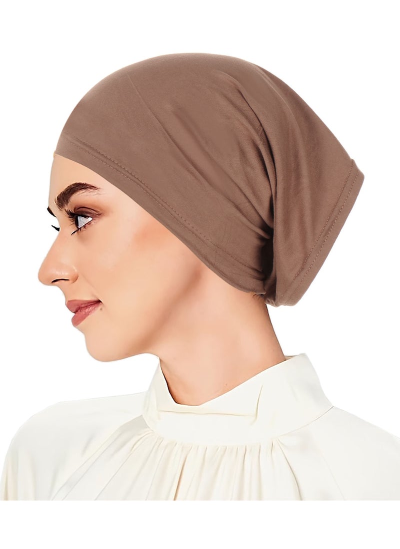Generic - Women Solid Color Inner Tube Hijab Cap - Image 1
