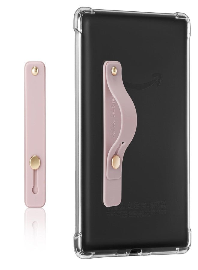 CoBak Hand Strap Holder for Kindle/Tablet - Lightweight TPU One-Handed Grip with Strong Stick, Stand for Phone, Adjustable Tightness for Kindle/Kobo/Voyaga/Lenovo/Sony E-Book Tablet, Pink - Image 1