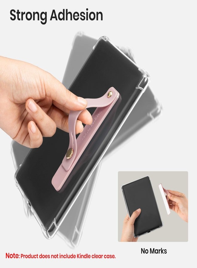 CoBak Hand Strap Holder for Kindle/Tablet - Lightweight TPU One-Handed Grip with Strong Stick, Stand for Phone, Adjustable Tightness for Kindle/Kobo/Voyaga/Lenovo/Sony E-Book Tablet, Pink - Image 3