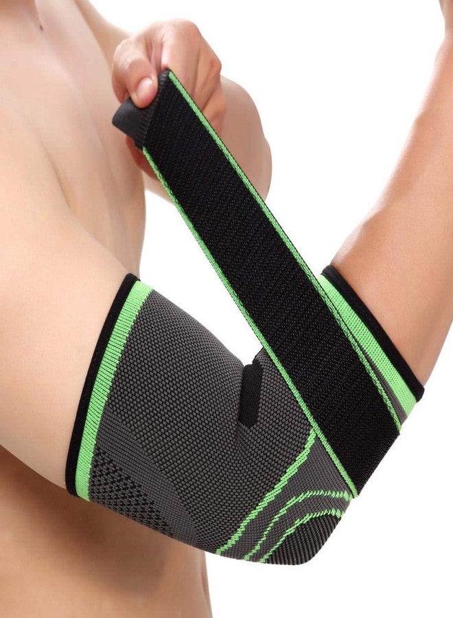 GymWar Elbow Brace Band Support Cap Compression Sleeve with Adjustable Strap(Free Size) - 1 PC - Image 1