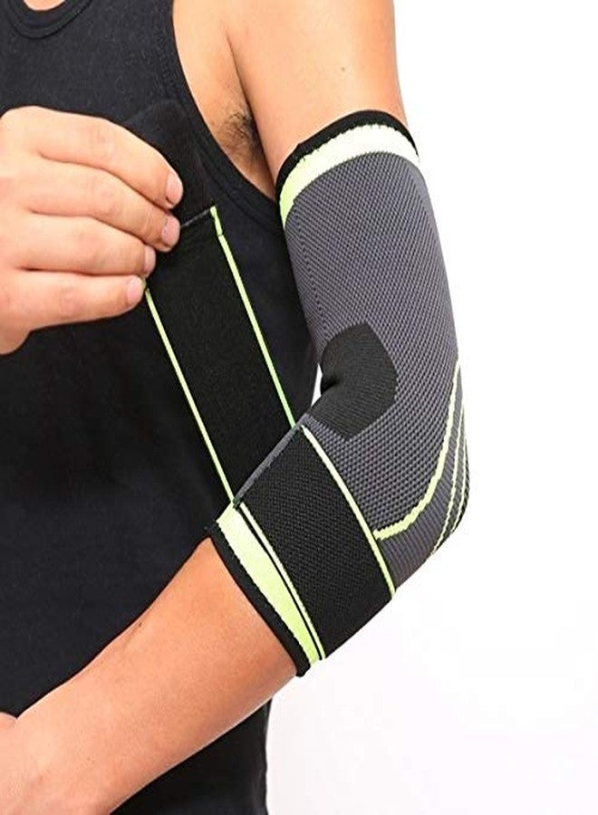 GymWar Elbow Brace Band Support Cap Compression Sleeve with Adjustable Strap(Free Size) - 1 PC - Image 4