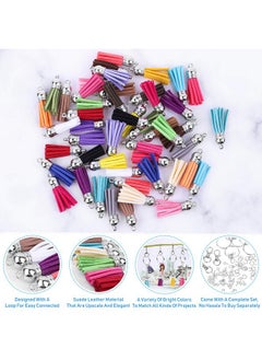 cridoz Keychain Tassles Cridoz 300Pcs Bulk Keychains Ring Set Includes 50Pcs Tassels For Crafts 50Pcs Keychain Clips 50Pcs Key Chain Rings 100Pcs Jump Ring And 50Pcs Screw Eye Pins For Diy Keychain  - Image 4