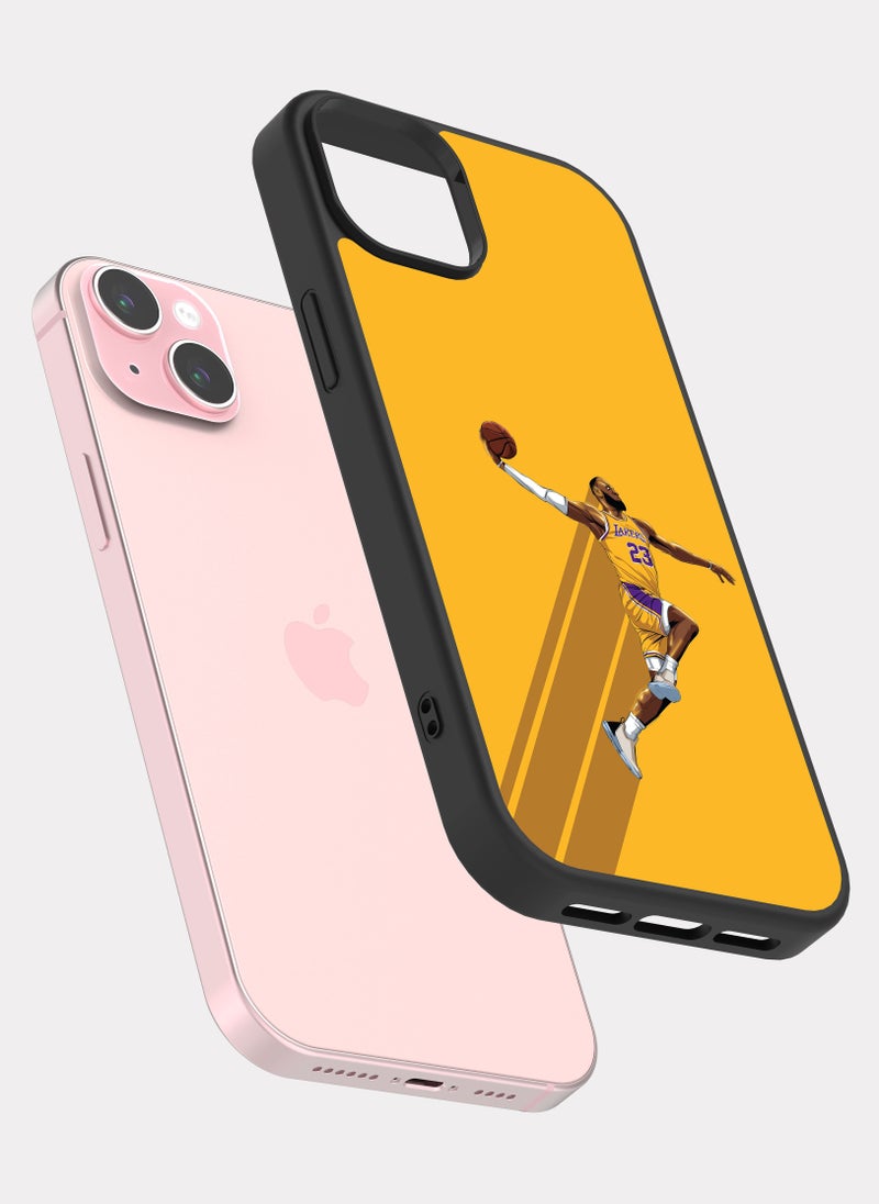 بكسلات كفر ايفون 15 بلس ان بي ايه ليبرون جيمس اصفر - Image 2