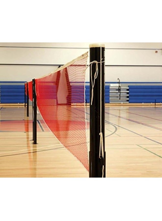 BOSCO Professional Badminton Net Red Colour for Indoor and Outdoor Play, Full Size, Waterproof, Strong Material, Easy to Setup and Carry. - Image 2