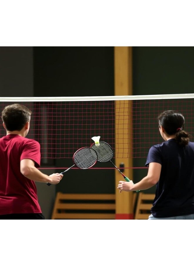 BOSCO Professional Badminton Net Red Colour for Indoor and Outdoor Play, Full Size, Waterproof, Strong Material, Easy to Setup and Carry. - Image 3