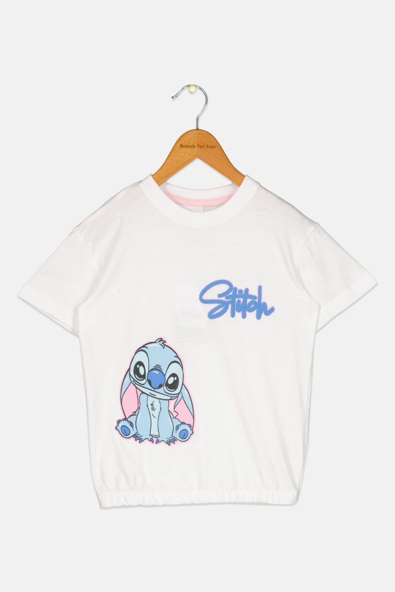 Disney تي شيرت قصير الأكمام للفتيات الصغيرات، أبيض - Image 2