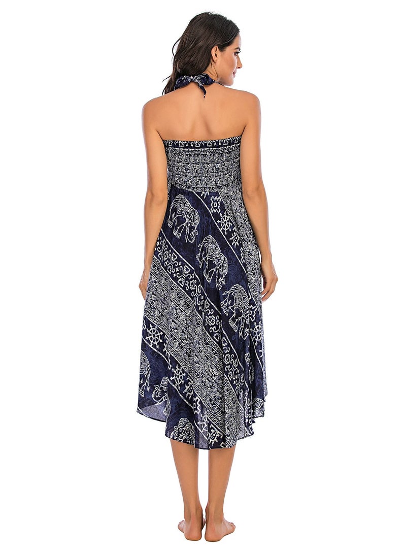 Loquat Casual Dress Half Skirt Beach Vacation  Dresses Full Skirt  - Image 2