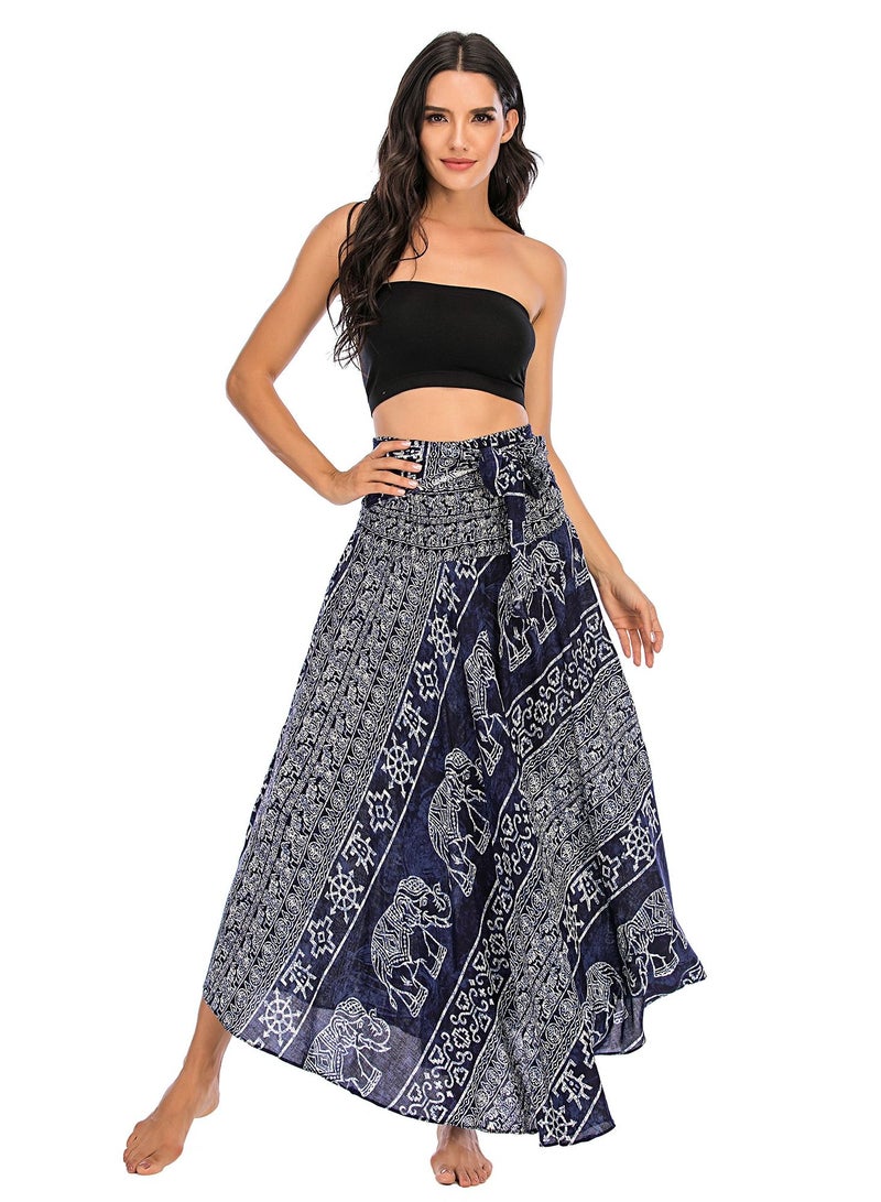 Loquat Casual Dress Half Skirt Beach Vacation  Dresses Full Skirt  - Image 3