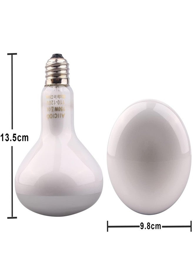 Aiicioo Reptile Basking Light Bulb - 150W Reptile Heat Lamp 2 Pack UVA Daylight Amphibians Basking Bulb for Bearded Dragon Turtle Hermit Crab Gecko Lizard Chicken - Image 2