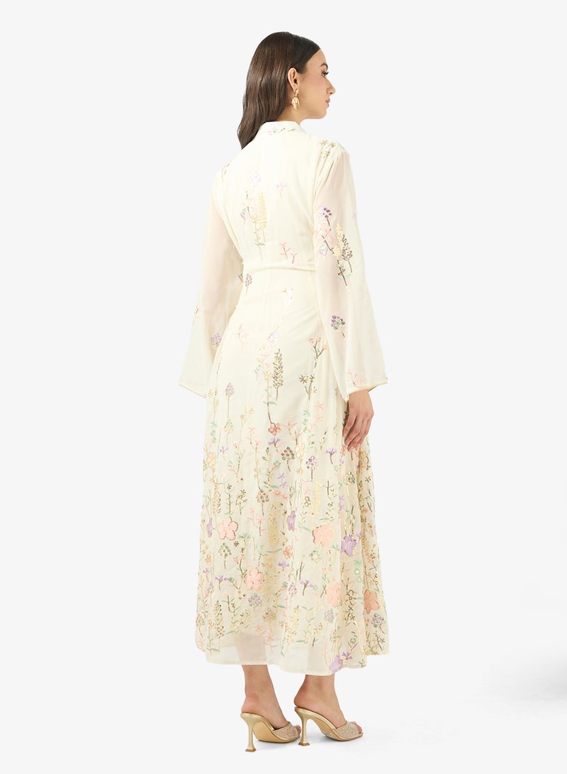 Khizana Floral Print Jalabiya - Image 2