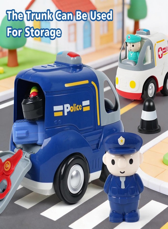 BEMITON 2.4GHz Remote Control Toy Cars for Toddlers - Interactive Police Car & Ambulance with Lights and Music, Birthday Gifts for Boys and Girls Ages 18+ Months, 2 3 4 5 Year Old - Image 3