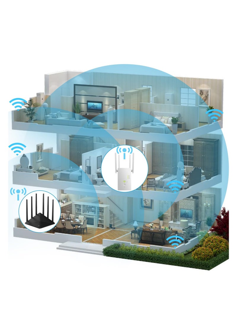 Anmi - 5G Wireless WiFi Extender White - Image 1