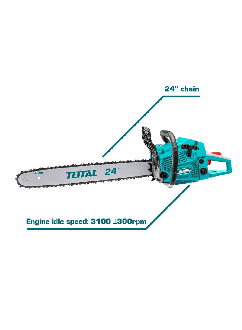 Total Gasoline-Powered Chainsaw 62cc 2.4kW 24" - High Performance for Efficient Cutting, TG5602411 - Image 4