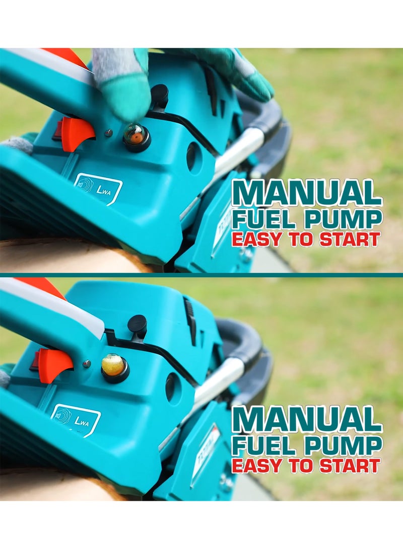 Total Gasoline-Powered Chainsaw 62cc 2.4kW 24" - High Performance for Efficient Cutting, TG5602411 - Image 5