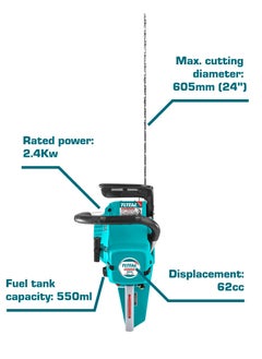 TOTAL Total Gasoline Chain Saw 62cc (24" / 61cm)  - Image 3