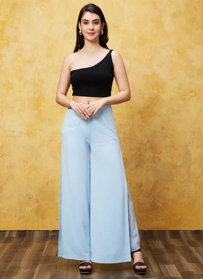 globus Globus Women Loose Fit High-Rise Cotton Trousers