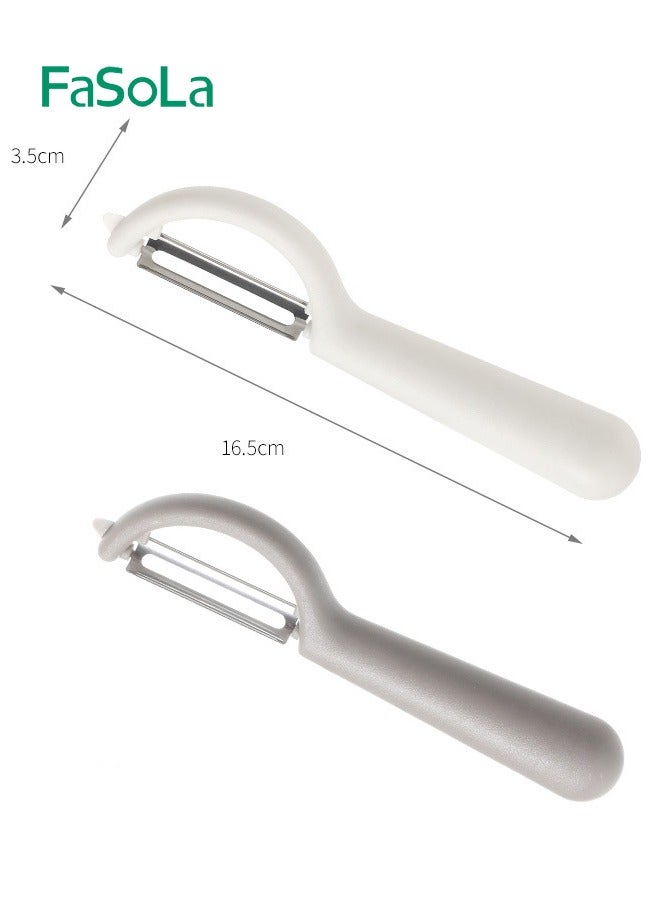 فاصولا 2 عبوة قشارة متعددة الوظائف من الفولاذ المقاوم للصدأ مكشطة فواكه وخضروات للمطبخ - Image 4