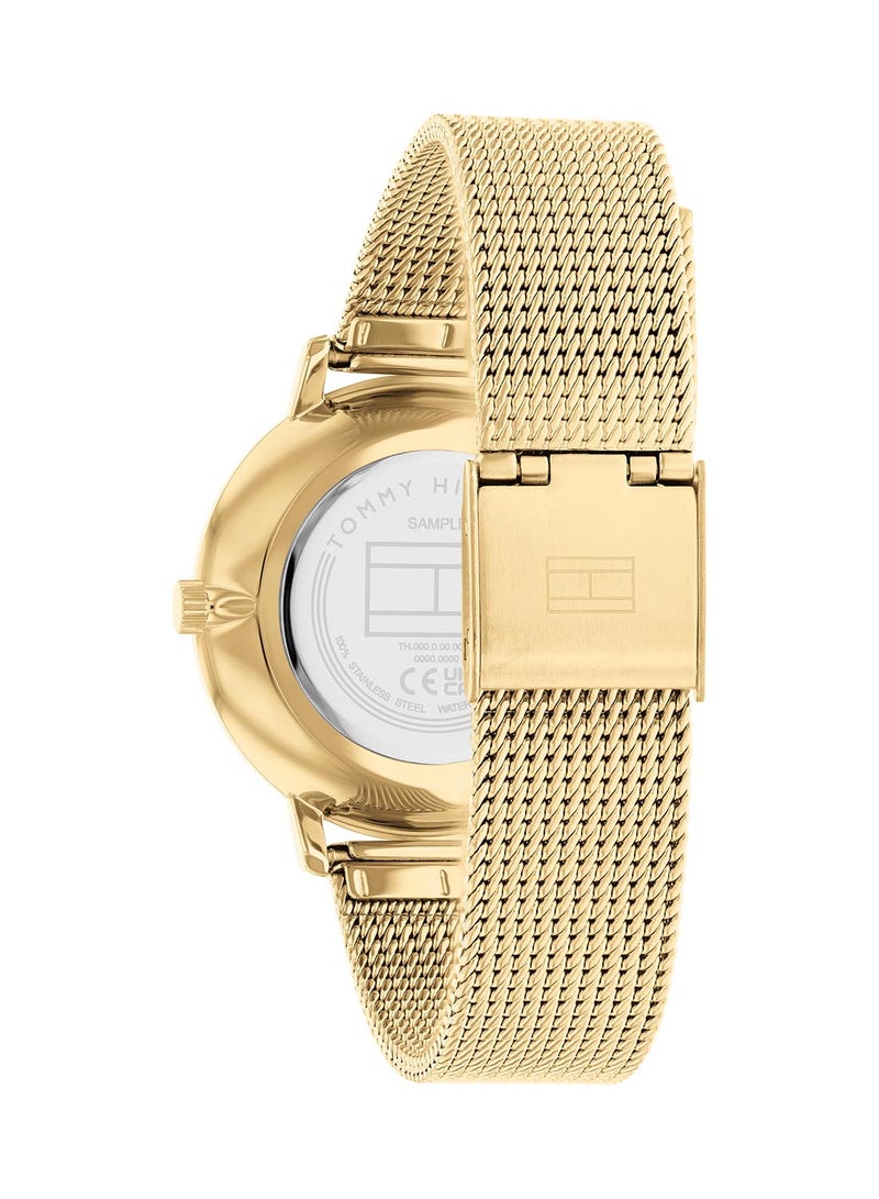 TOMMY HILFIGER ساعة يد نسائية من الستانلس ستيل بعقارب دائرية الشكل 1782668 - 35 ملم - Image 3