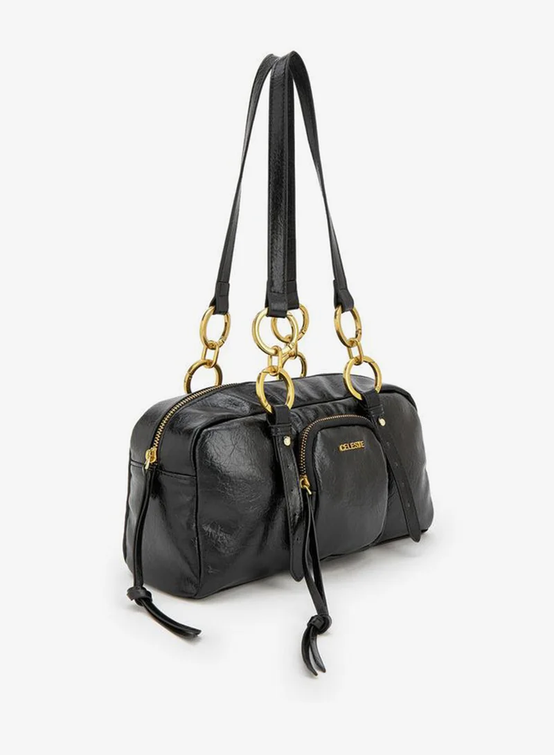 سيليست Textured Tote Bag With Double Handle