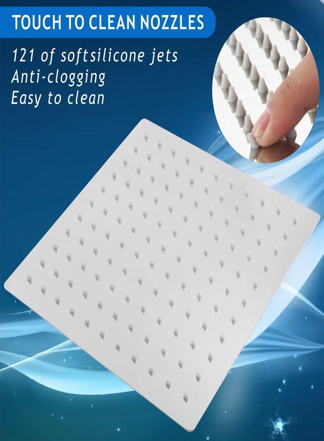 Voolan Rain Shower Head with Filtered - High Flow Large Rainfall Shower Heads Made of Stainless Steel - Waterfall Showerhead Filter For Hard Water (10" Chrome) - Image 3