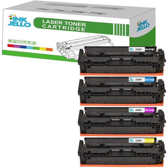 045H خرطوشة حبر بديلة لطابعة كانون I-SENSYS LBP611CN LBP613CDW MF631CN MF633CDW MF635CX B/C/M/Y (4 عبوات) - Image 1