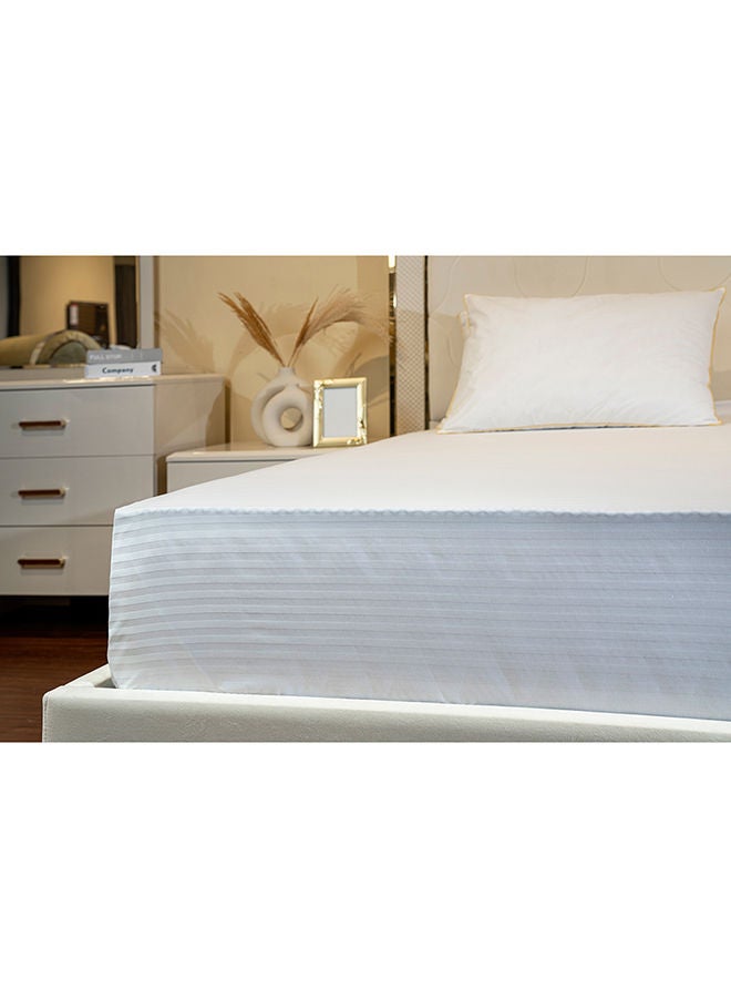 ROYAL FURNITURE Ashley Fitted Sheet Super King Size 200x200 Cm 100% Cotton Lightweight Daily Use - Image 2