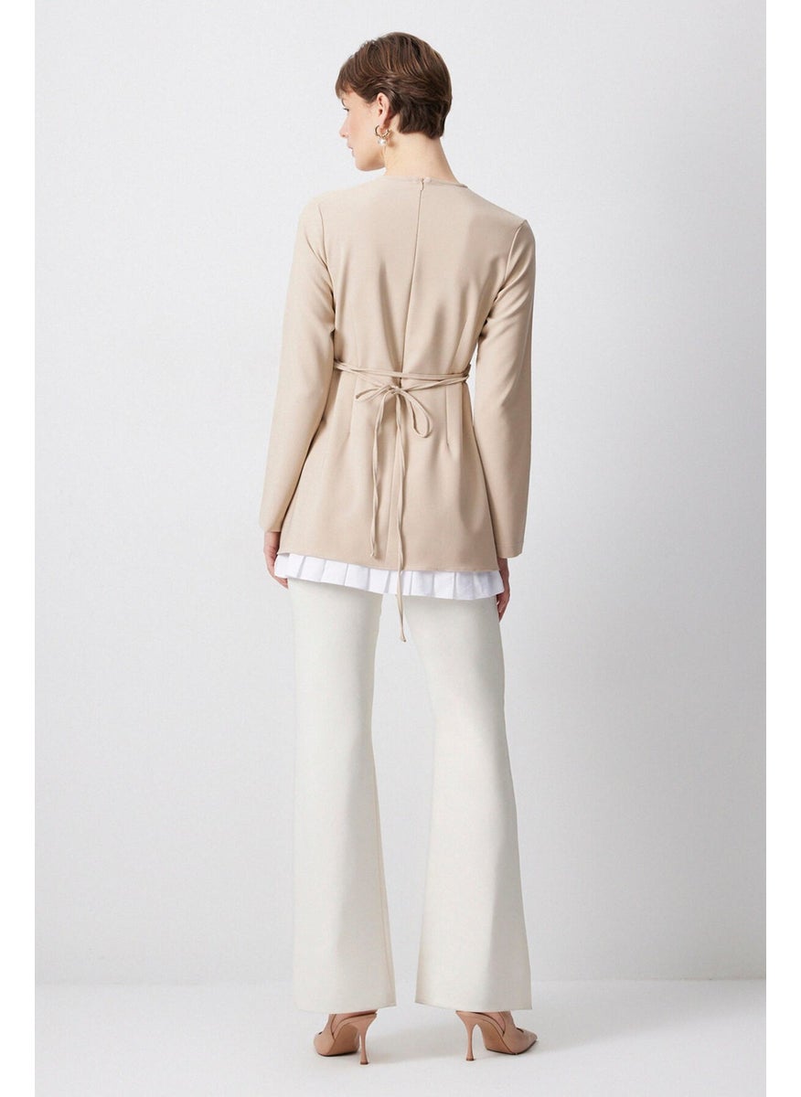 Touche - Satin Garnished Crepe Tunic - Image 1