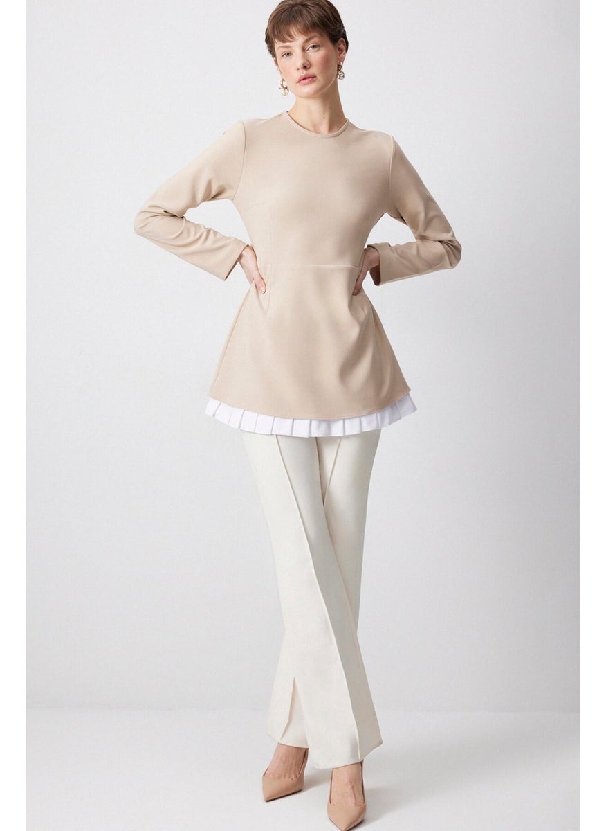 Touche - Satin Garnished Crepe Tunic - Image 1