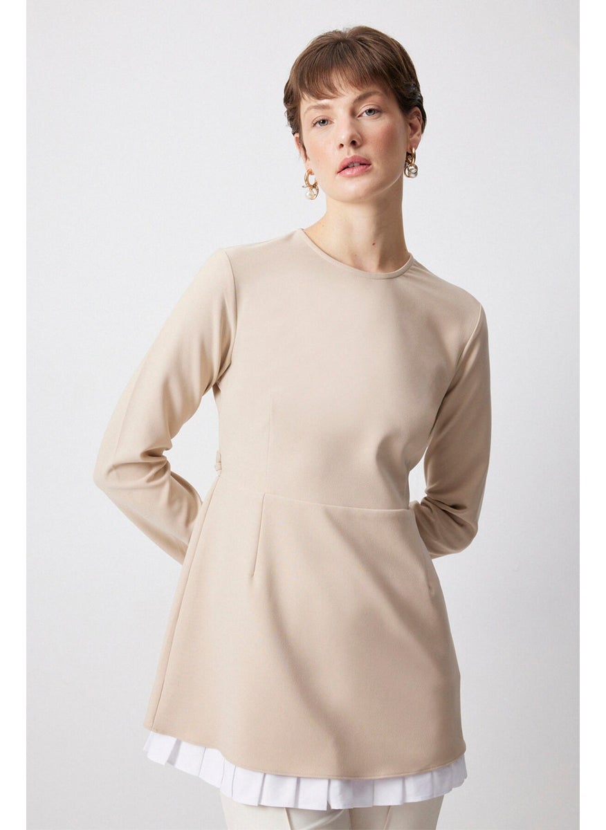 Touche - Satin Garnished Crepe Tunic - Image 1