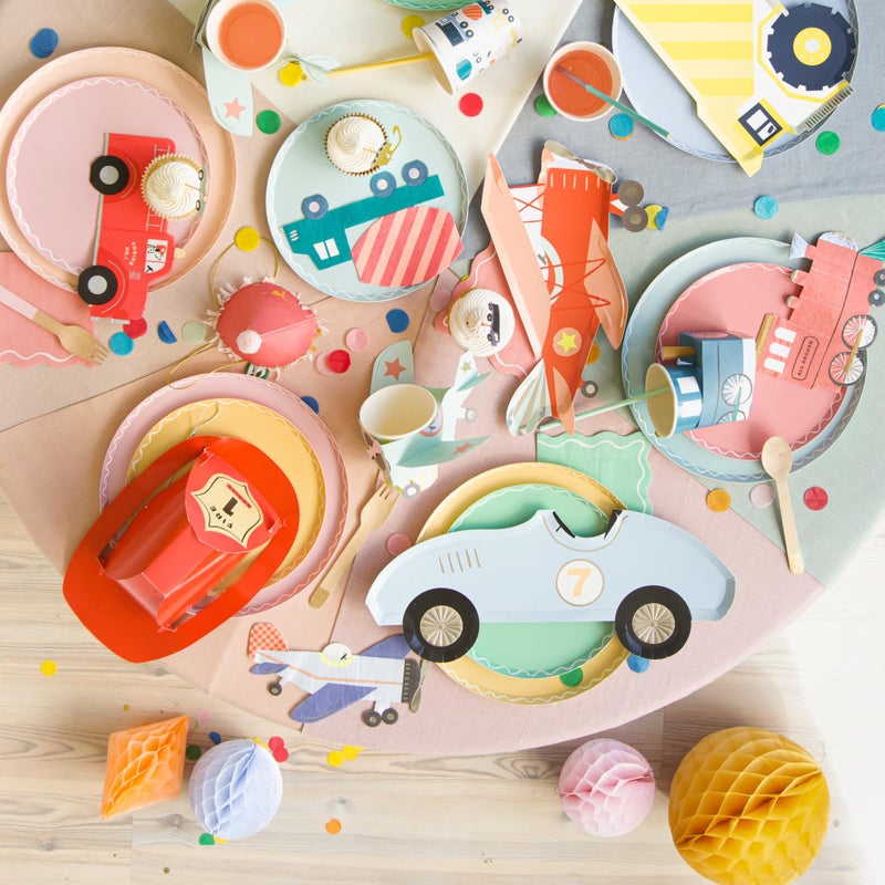 73Hours Disposable Birthday Party Plates, Pack of 8 Fun Shaped Disposable Plates for Party, Kidâ€™s Birthday Paper Plates - Image 2