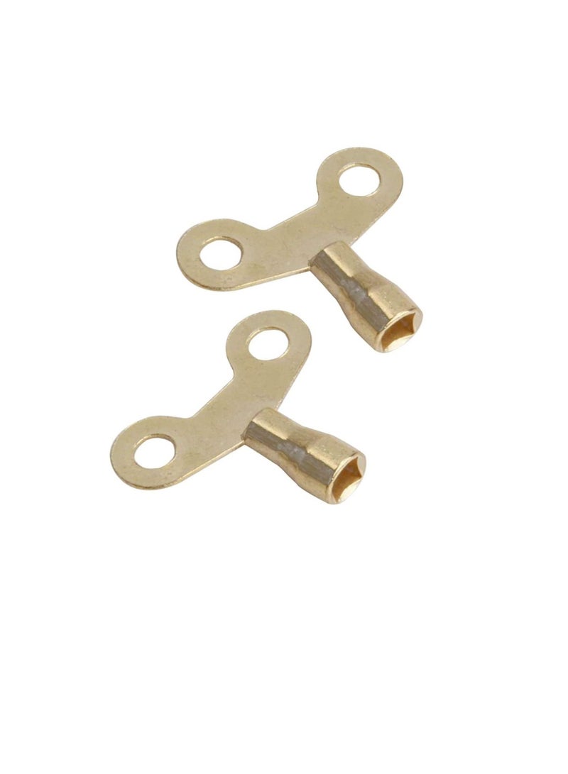 Faucet Key, Bathroom Sink Water Tap Knob Switch Brass Faucet Socket for Metal Tap and Radiator Valve Usage 6mm Square Hole Pack of 2 - Image 1