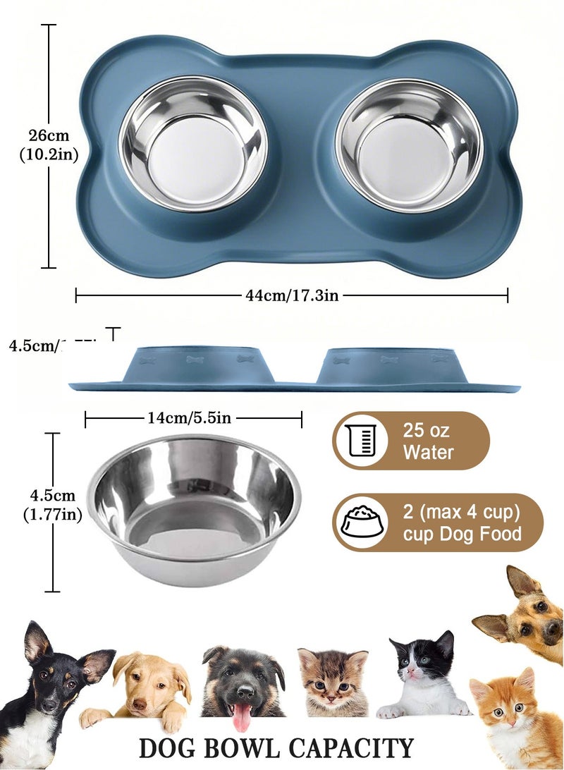 URbazaar Stainless Steel Pet Bowl, Non Slip Cat Bowl, Elevated Dog bowl, Cat Food Bowl, Cat Bowl Food and Water, Cats Accessories, Pet Bowl, Cat Plate, Dog Food Bowl, Dog accessories - Image 2