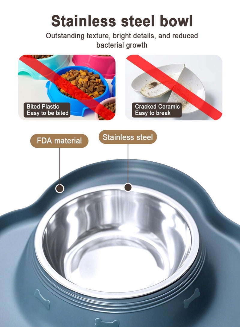 URbazaar Stainless Steel Pet Bowl, Non Slip Cat Bowl, Elevated Dog bowl, Cat Food Bowl, Cat Bowl Food and Water, Cats Accessories, Pet Bowl, Cat Plate, Dog Food Bowl, Dog accessories - Image 5