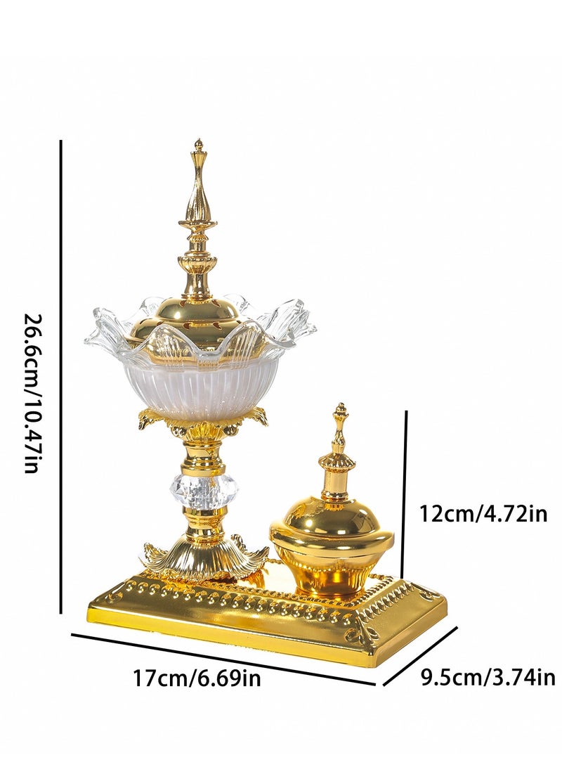 Two Piece Incense Burner Set, Crystal Spice Jar, Home Decoration, Party Decoration, Home Decoration - Image 2