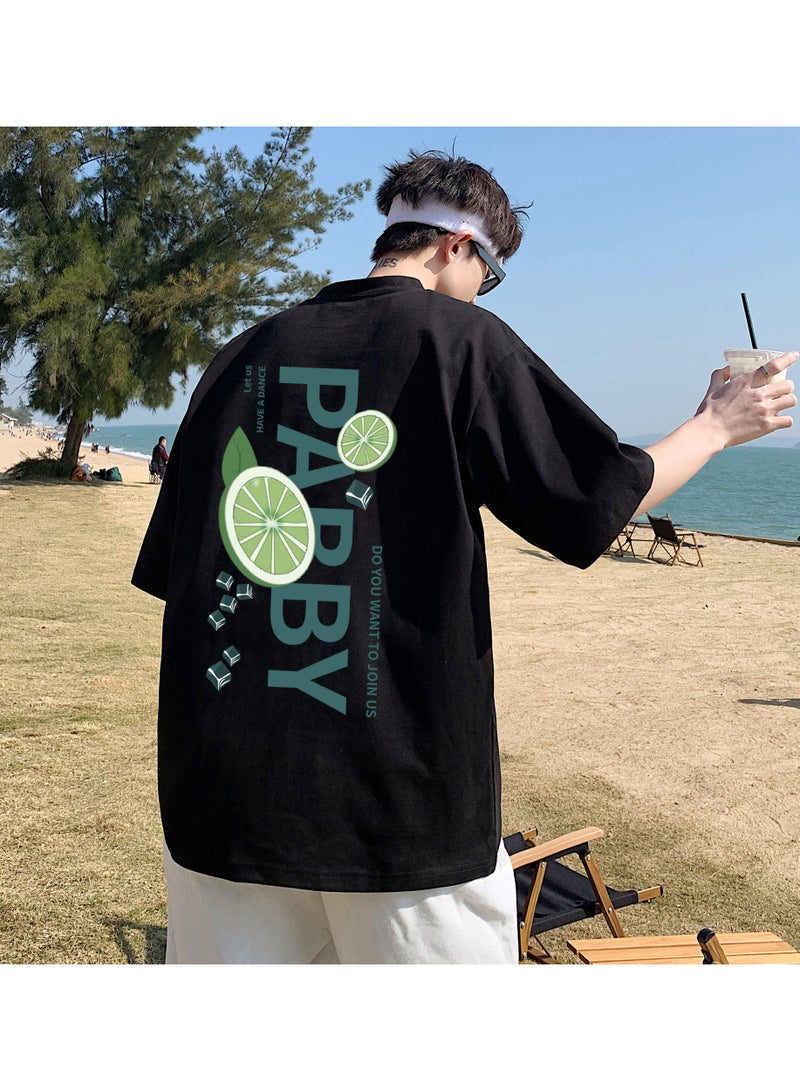 Summer Fashion Men's Large Print Short Sleeved T-shirt  - Image 1
