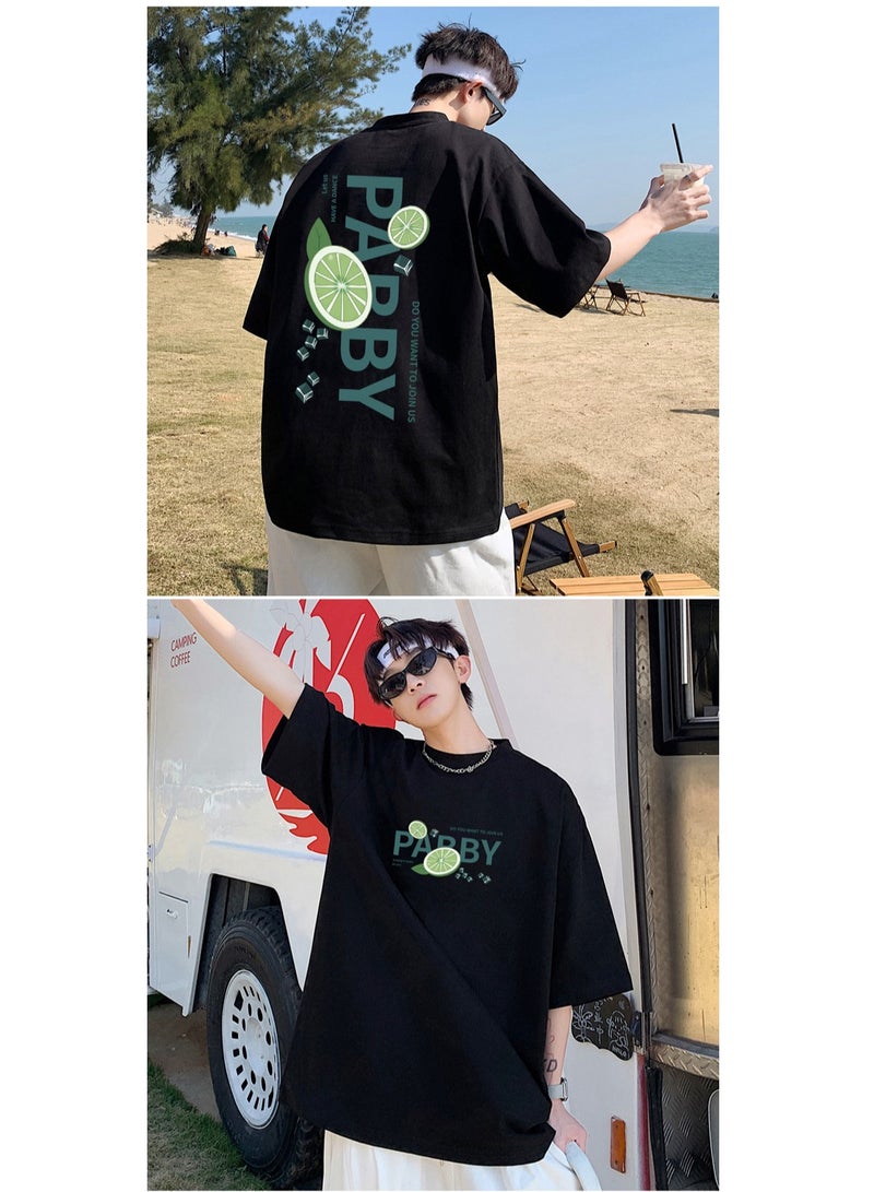 Summer Fashion Men's Large Print Short Sleeved T-shirt  - Image 2