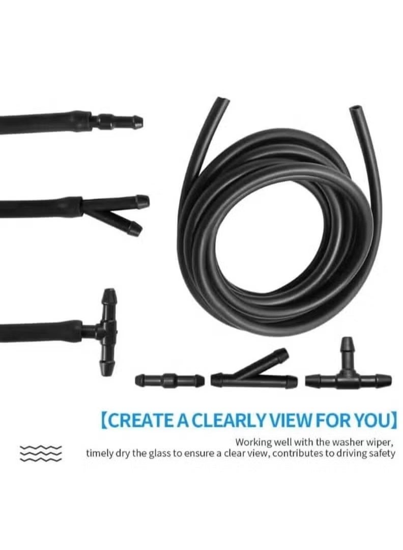 4 Pack Windshield Washer Hose Kit, 2 M Windshield Washer Hose With 6 PCS Hose Connectors, Washer Spray Jet Kit fit for Chrysler, Dodge, for OEM 4805742AB, 5116079AA - Image 5
