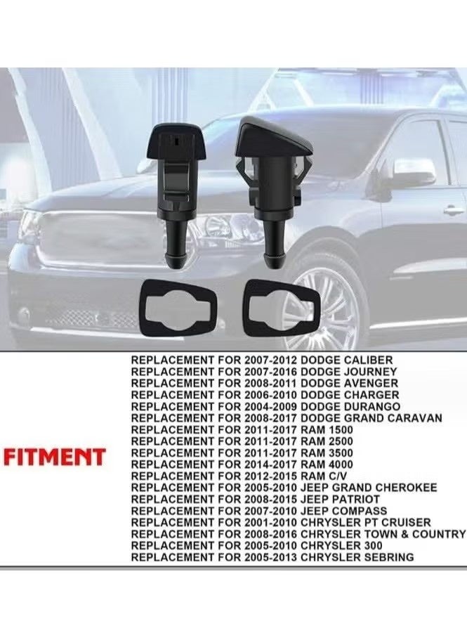 4 Pack Windshield Washer Hose Kit, 2 M Windshield Washer Hose With 6 PCS Hose Connectors, Washer Spray Jet Kit fit for Chrysler, Dodge, for OEM 4805742AB, 5116079AA - Image 2