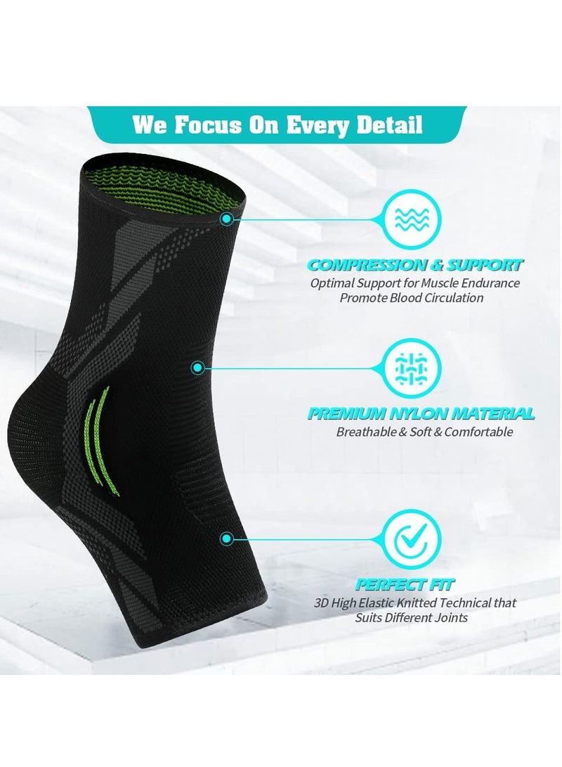 Excefore Ankle Brace Compression, 1 Pair Ankle Sleeve for Sprained Ankle, Injury Recovery, Joint Pain, Achilles Tendonitis Support, Plantar Fasciitis Sock Reduce Swelling (S)  - Image 4