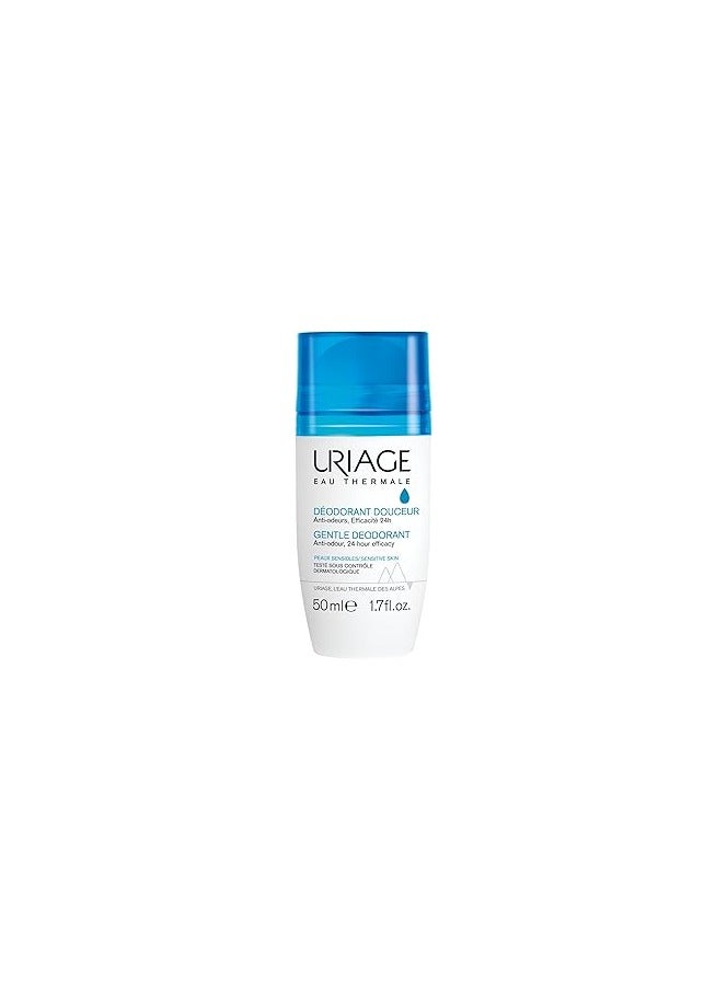 Uriage Uriage Extra-Gentle Deodorant for Sensitive Skin - Odor Protection for 24H - Ultra-Fresh Fragrance - Unisex - Wide Roll-On, No White Marks - No Alcohol, No Aluminium Salt