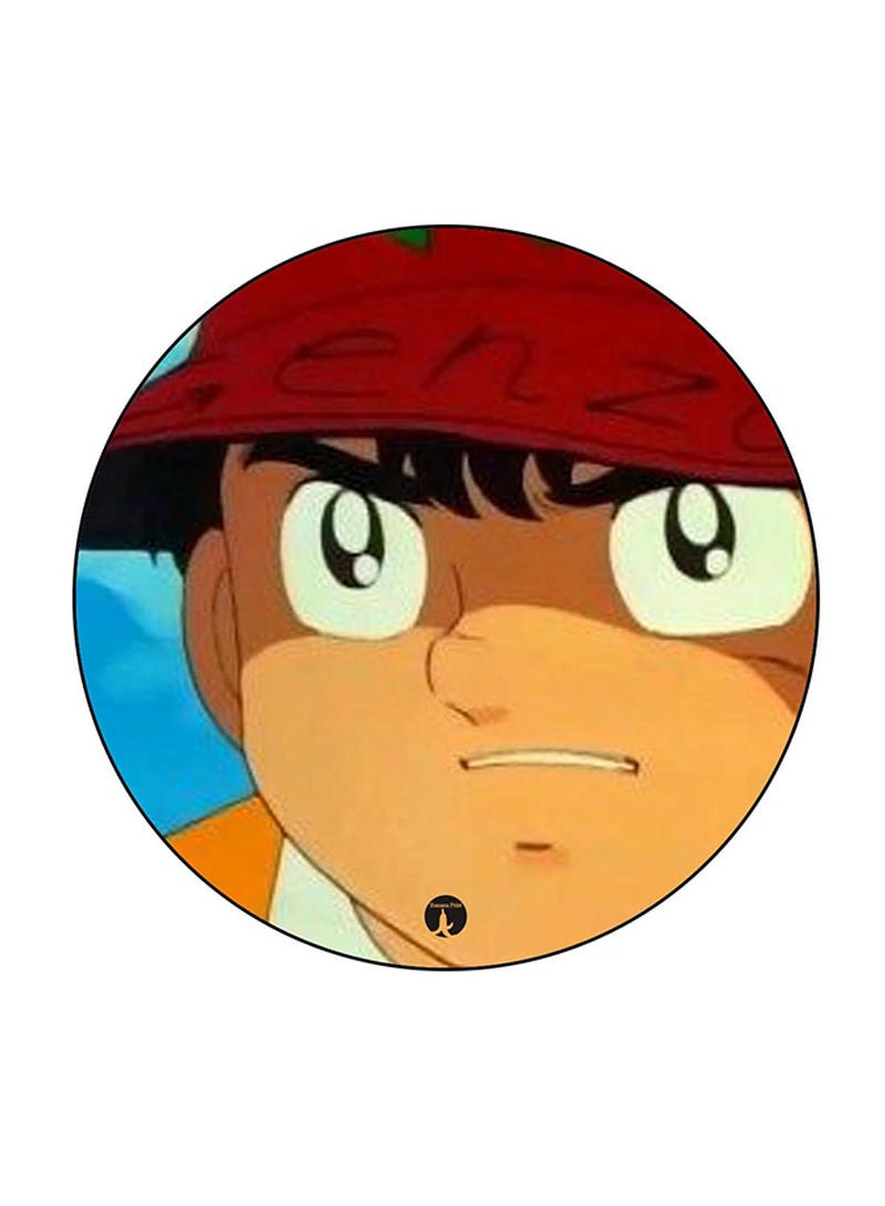 RKN Anime Captain Majid Printed Mouse Pad Round  Multicolour