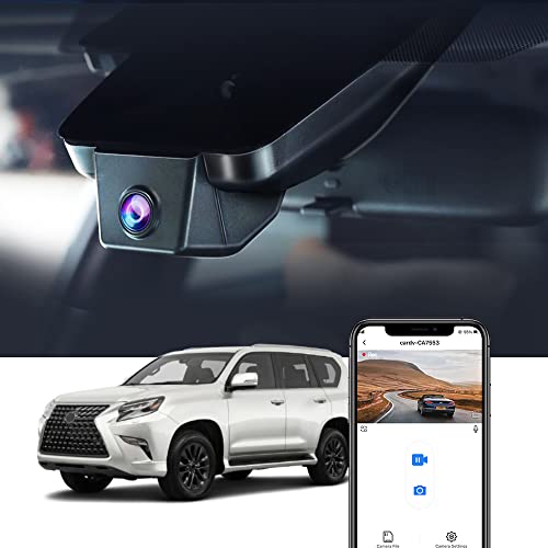 FITCAMX كاميرا داش فيت كام إكس 4K متوافقة مع لكزس GX460 2020 2021 2022 2023 فاخرة، مظهر مصنع أصلي، فيديو UHD 2160P، اتصال واي فاي وتطبيق، تسجيل متكرر، مستشعر جاذبية، توصيل وتشغيل، بطاقة 64GB - Image 1